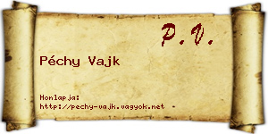 Péchy Vajk névjegykártya